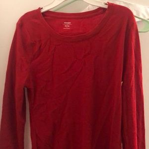 only navy red long sleeve